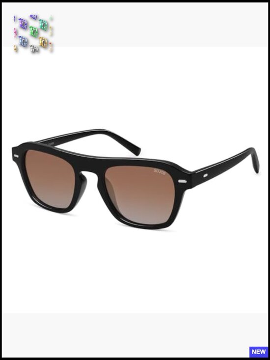 Retro Aviator Polarized Square Sunglasses Classic Driving Shades main image 7
